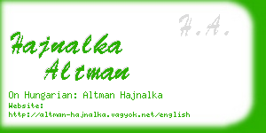 hajnalka altman business card